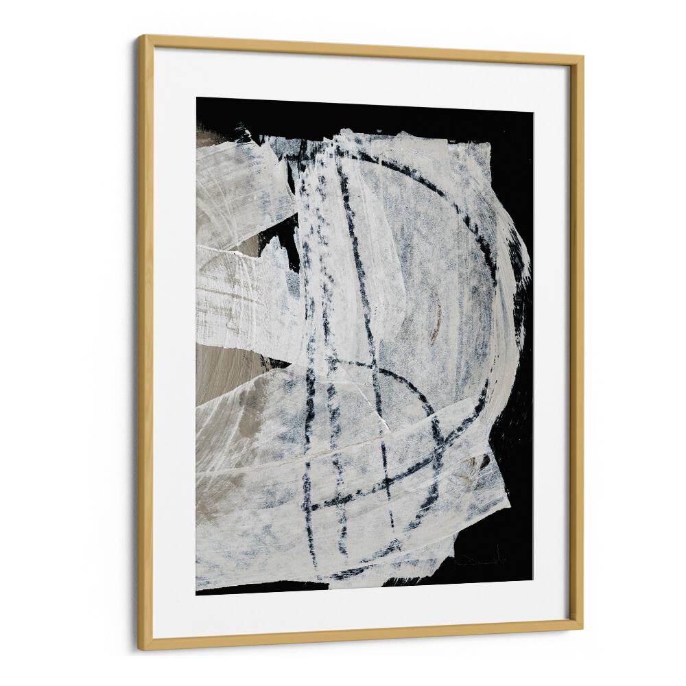 MIND II By Dan Hob day Abstract Art Artwork in Oak Wood Frame With Mount