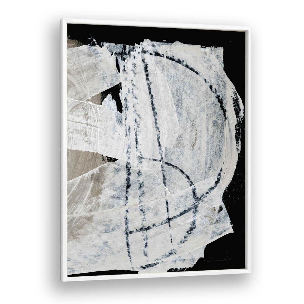 MIND II By Dan Hob day Abstract ArtArtwork in White Plain Frame