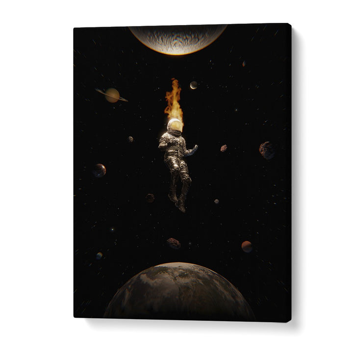 Mindful By Francis Minoza Astronaut & Nasa Paintings, Space Art Prints Artwork in Gallery Wrap
