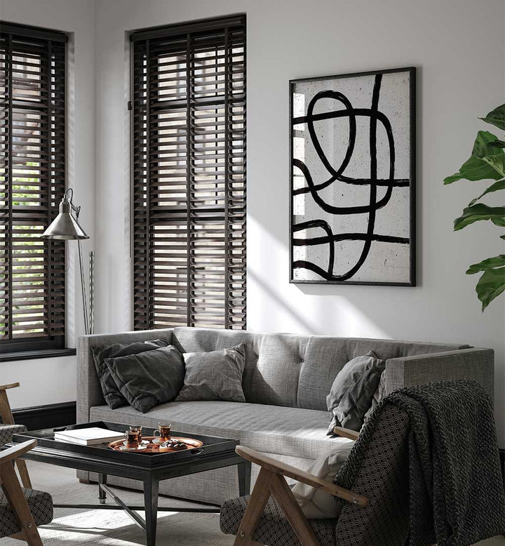 MINIMAL MARKER SCANDI I , LINE ART PAINTINGS