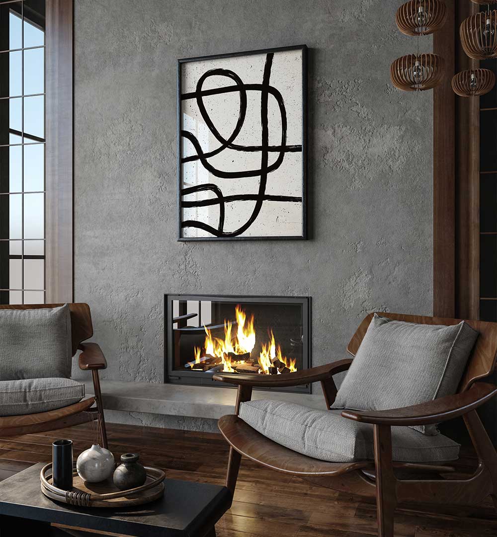 MINIMAL MARKER SCANDI I , LINE ART PAINTINGS