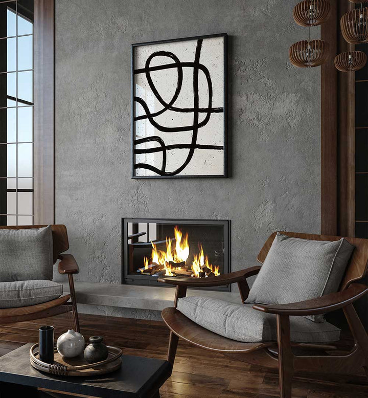 MINIMAL MARKER SCANDI I , LINE ART PAINTINGS