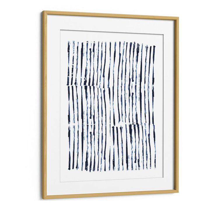 Minimal Marks By Dan Hob day Abstract Art Artwork in Oak Wood Frame With Mount