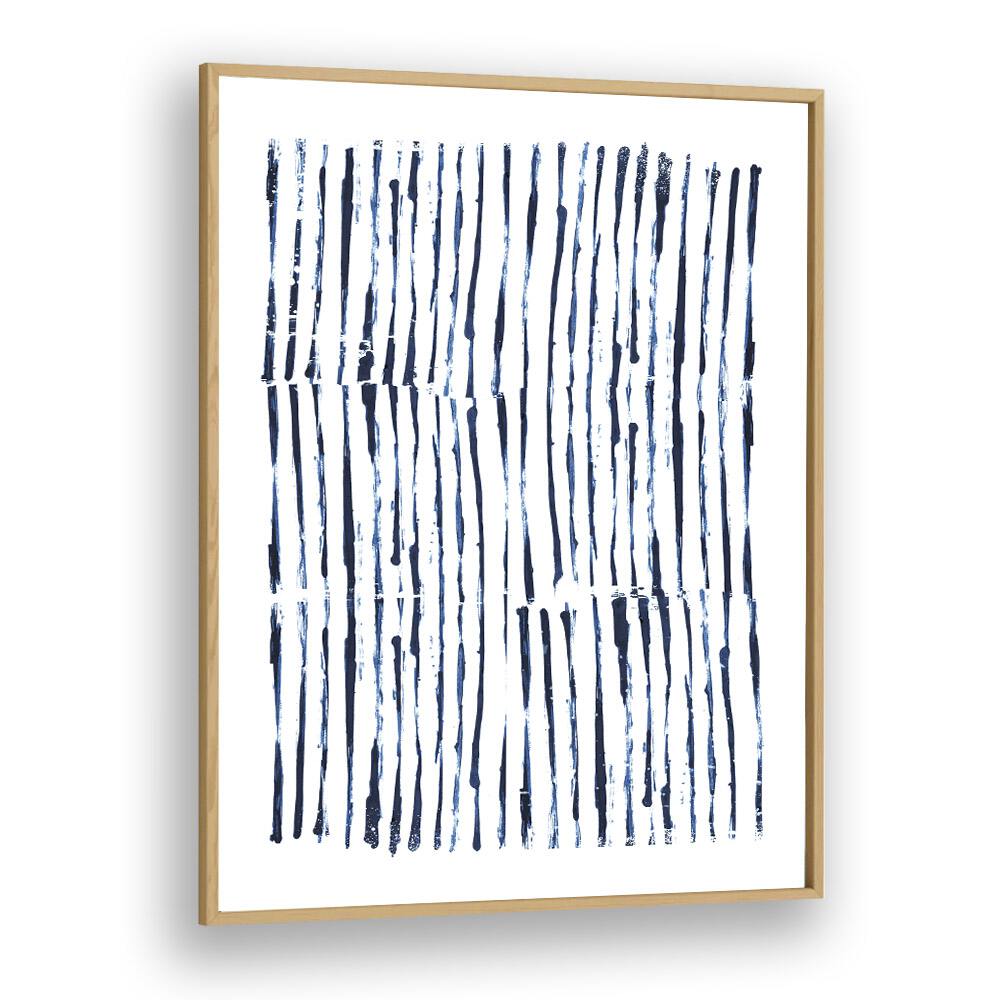 Minimal Marks  By Dan Hob day Abstract Art Artwork in Oak Wood Plain Frame
