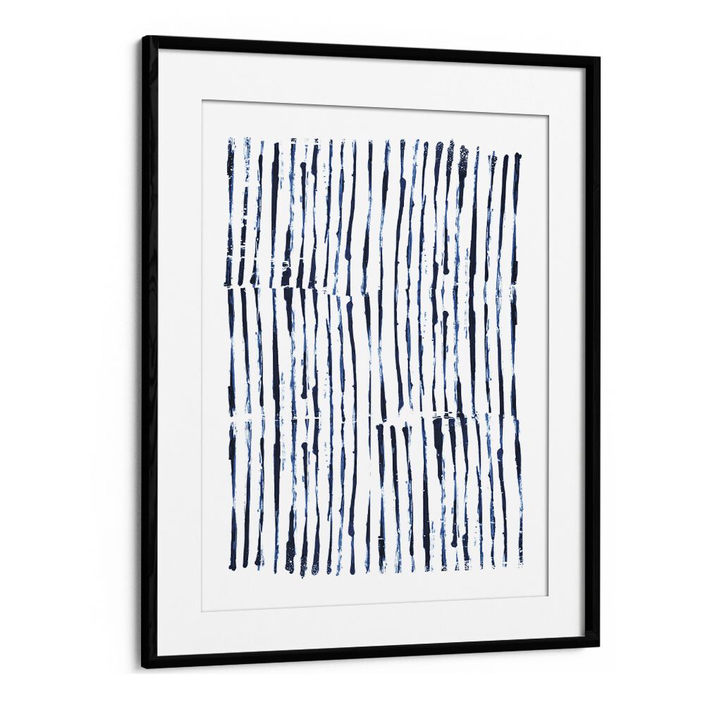 Minimal Marks By Dan Hob day Abstract Art Artwork in Black Frame With Mount