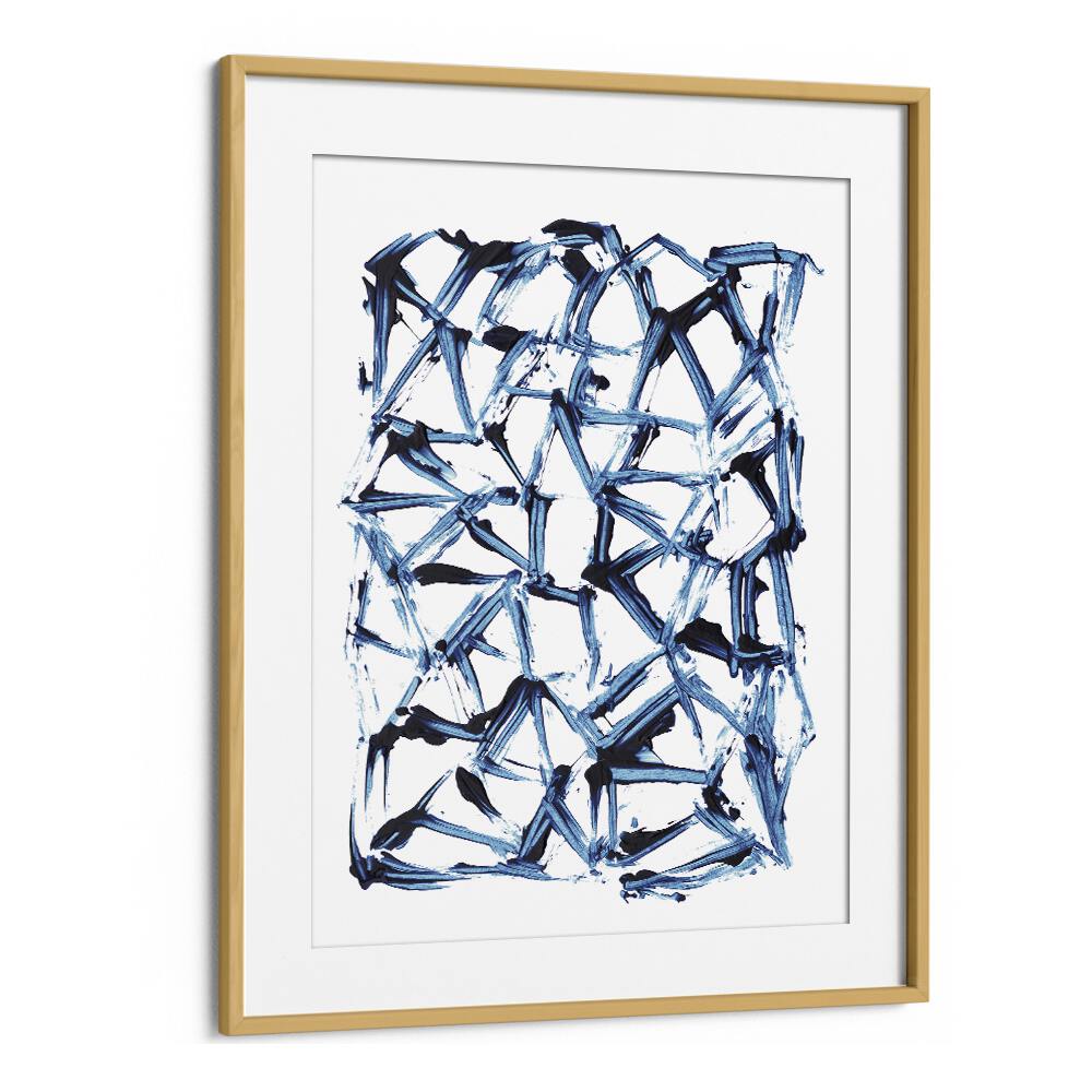 Minimal Shapes By Dan Hob day Abstract Art Artwork in Oak Wood Frame With Mount