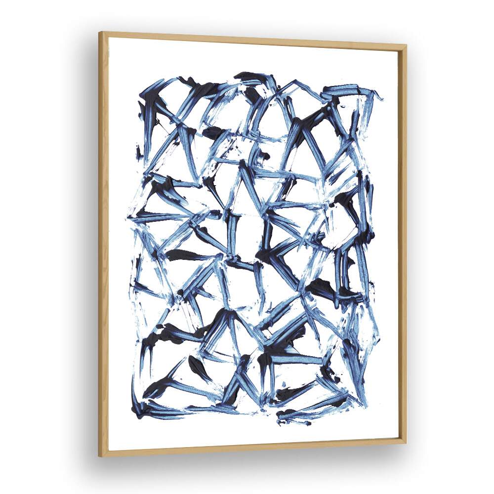 Minimal Shapes By Dan Hob day Abstract Art Artwork in Oak Wood Plain Frame