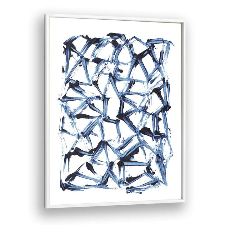 Minimal Shapes By Dan Hob day Abstract ArtArtwork in White Plain Frame