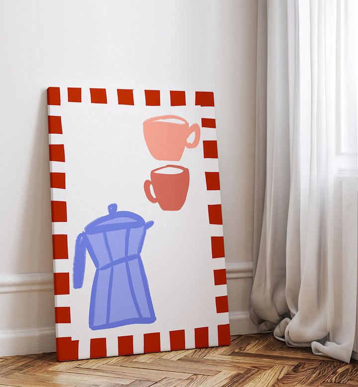 MINIMALIST BLUE COFFEE POT , KITCHEN POSTERS