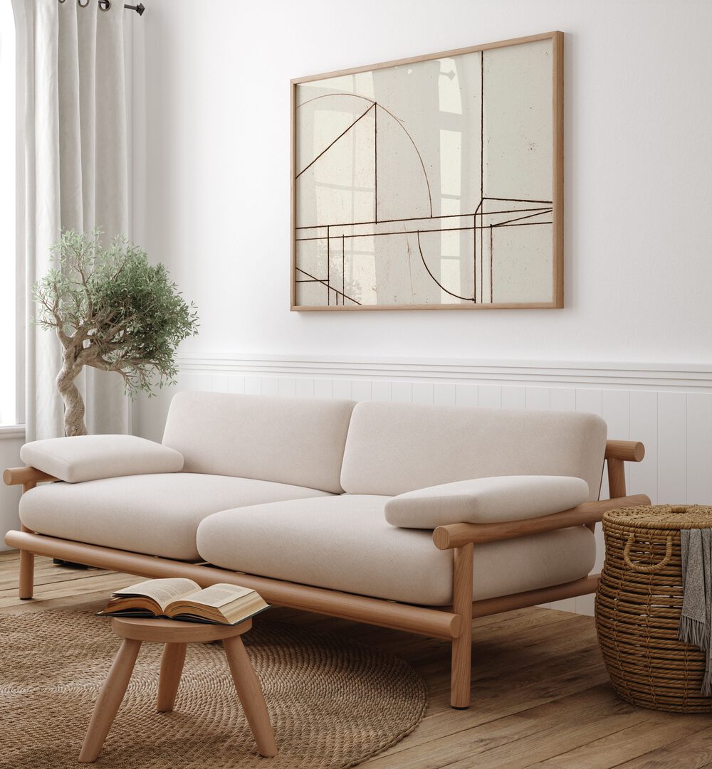 Transform your space with MINMOD IV, ABSTRACT PAINTINGS, showcasing unique artistry in a cozy living room setting.