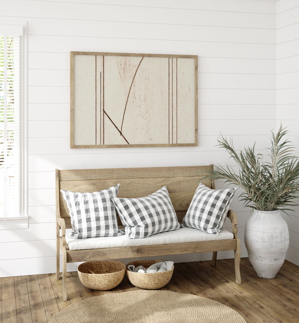 Stylish living room featuring MINMOD NO1, ABSTRACT PAINTINGS, enhancing the space with modern sophistication.