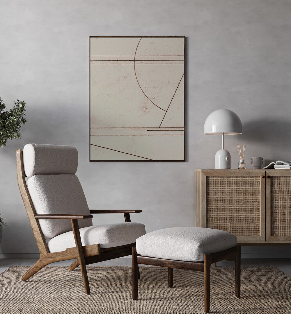 Sophisticated MINMOD NO1 III, ABSTRACT PAINTINGS enhancing modern living spaces with vibrant colors and intricate patterns.