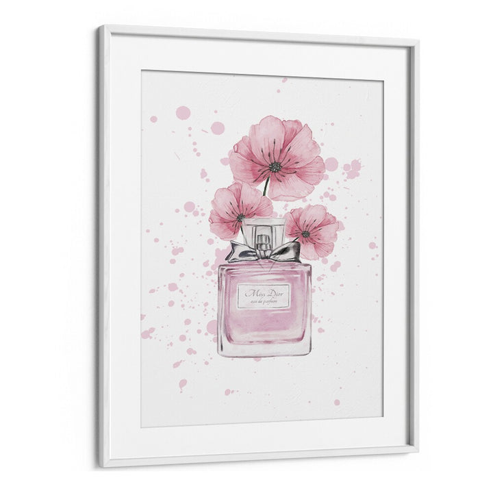 Miss Dior Perfume Fashion Art Artwork in White Frame With Mount