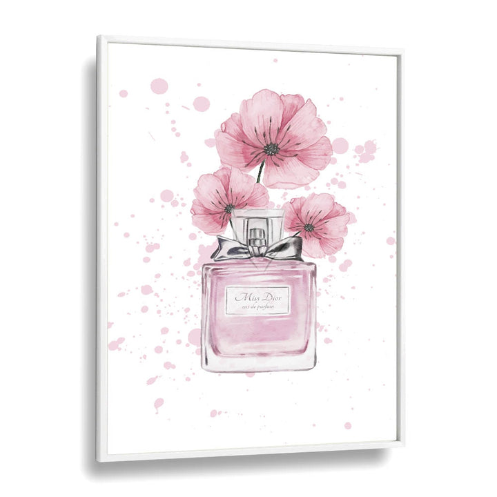 Miss Dior Perfume Fashion art Artwork in White Plain Frame
