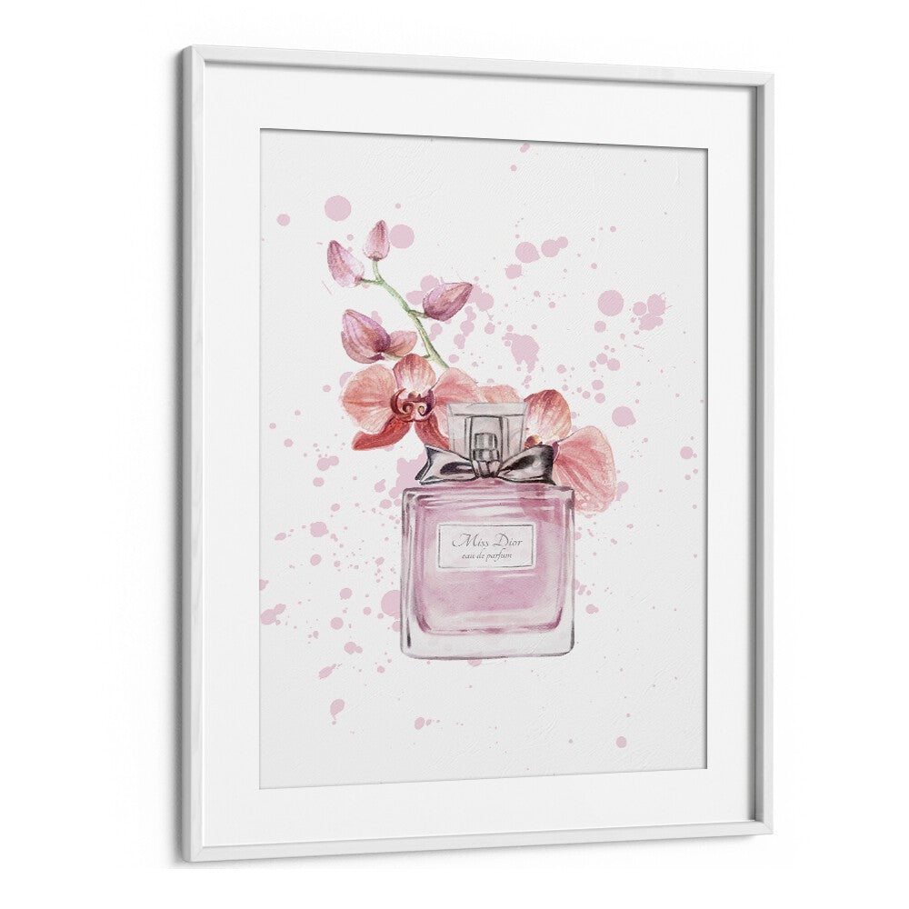 Miss Dior Perfume I Fashion Art Artwork in White Frame With Mount