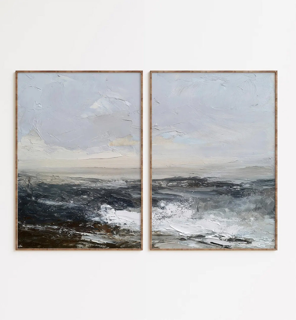 MISTY COAST, SET OF 2 PAINTINGS