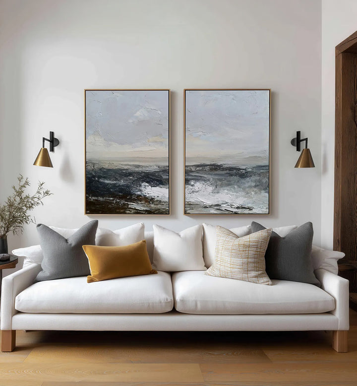 MISTY COAST, SET OF 2 PAINTINGS