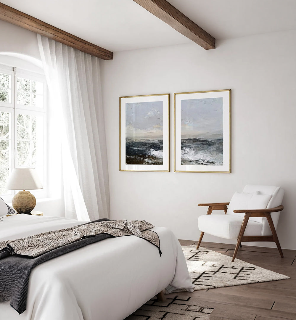 MISTY COAST, SET OF 2 PAINTINGS