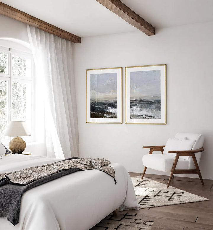 MISTY COAST, SET OF 2 PAINTINGS