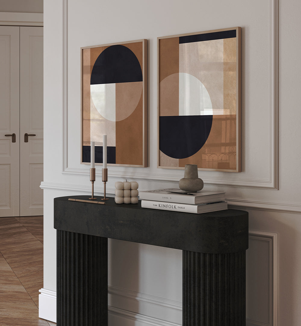 MOCHA BALANCE , SET OF 2 PAINTINGS