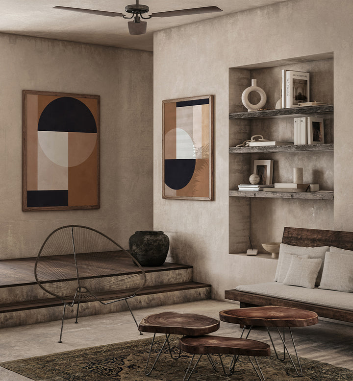 MOCHA BALANCE , SET OF 2 PAINTINGS