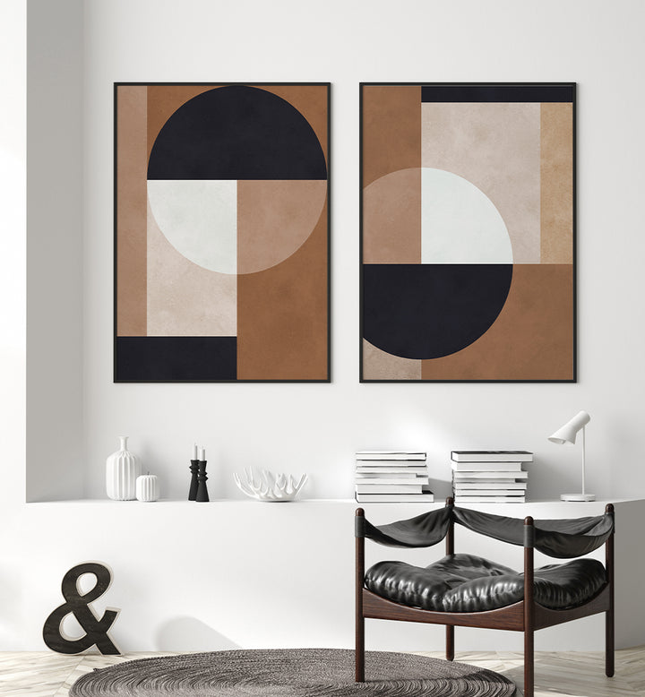 MOCHA BALANCE , SET OF 2 PAINTINGS
