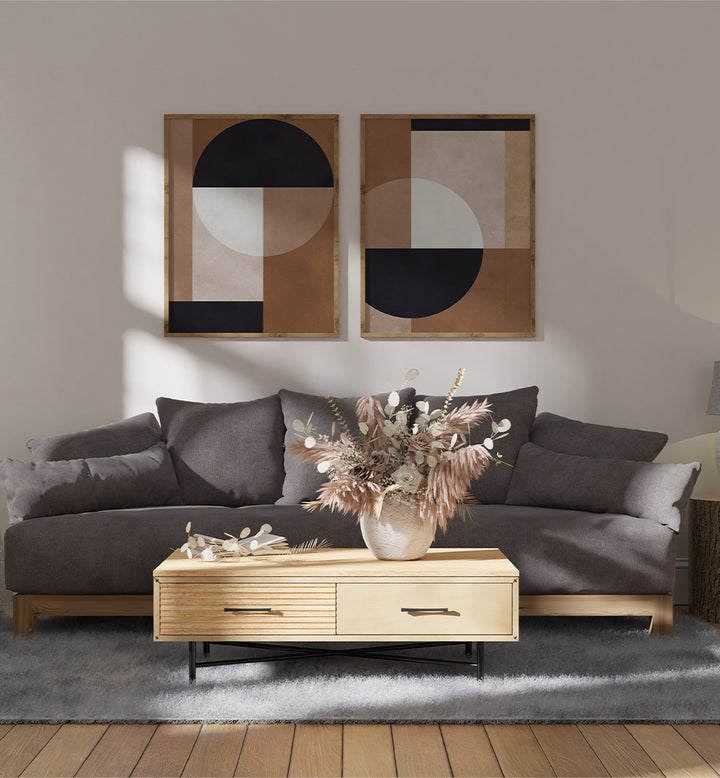 MOCHA BALANCE , SET OF 2 PAINTINGS