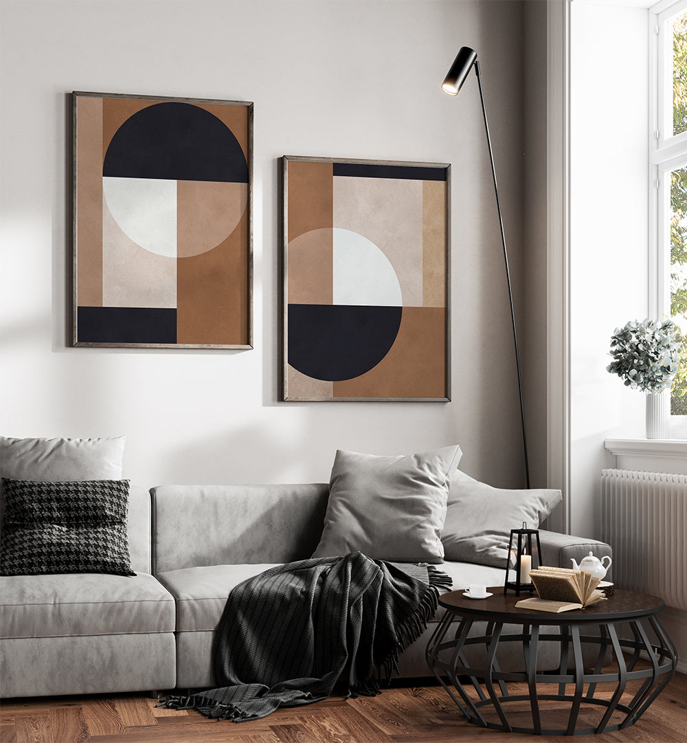 MOCHA BALANCE , SET OF 2 PAINTINGS