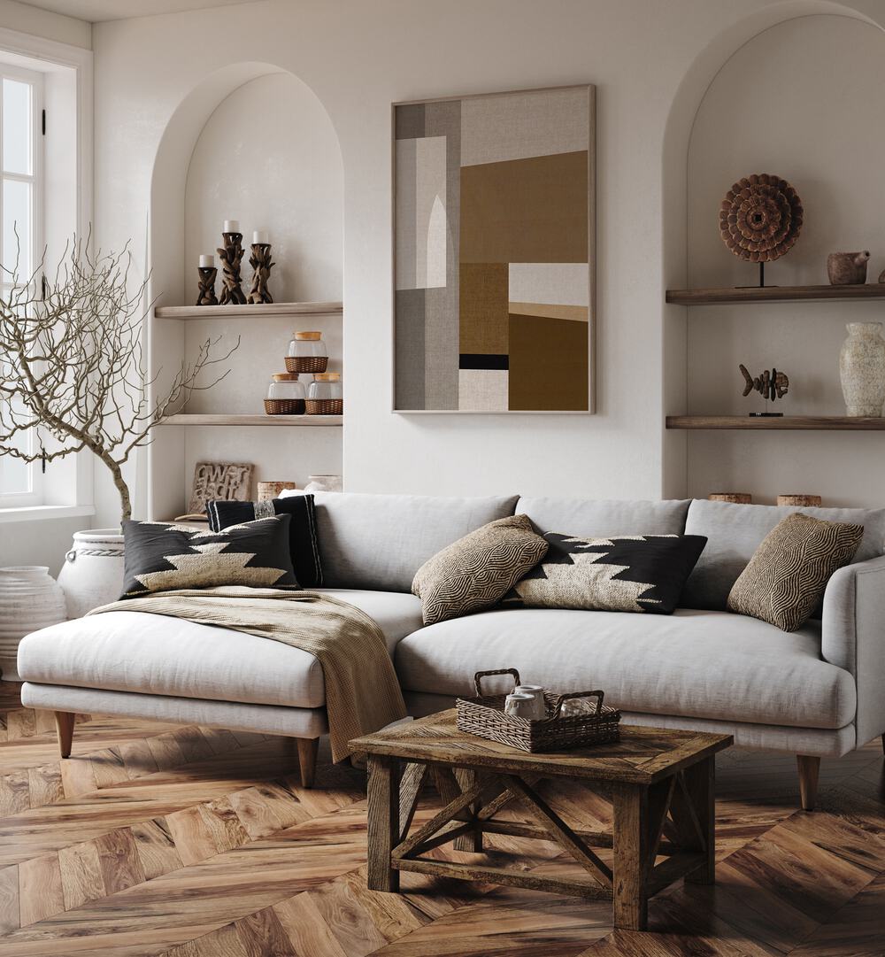 Stylish living room featuring MOD Abstract Paintings that enhance modern decor and inspire creativity.