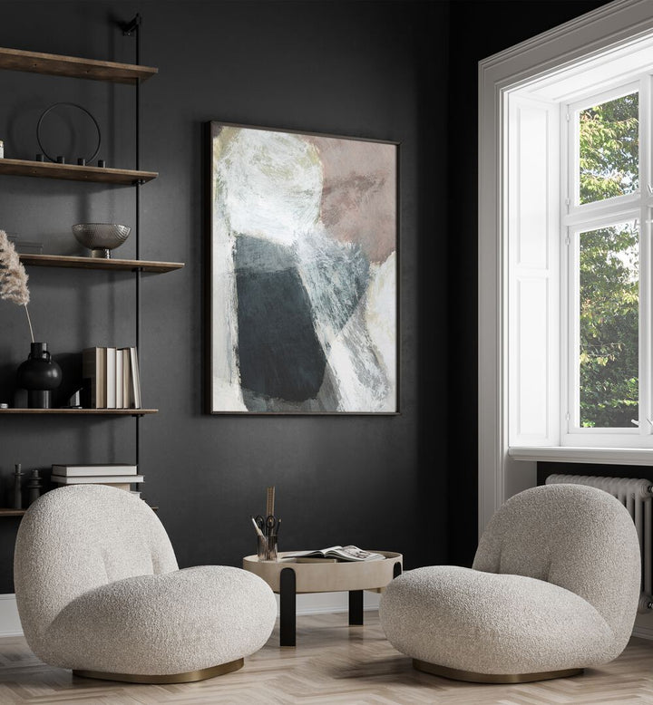 Stylish living room featuring MODE, ABSTRACT PAINTINGS that transform the space with color and emotion.