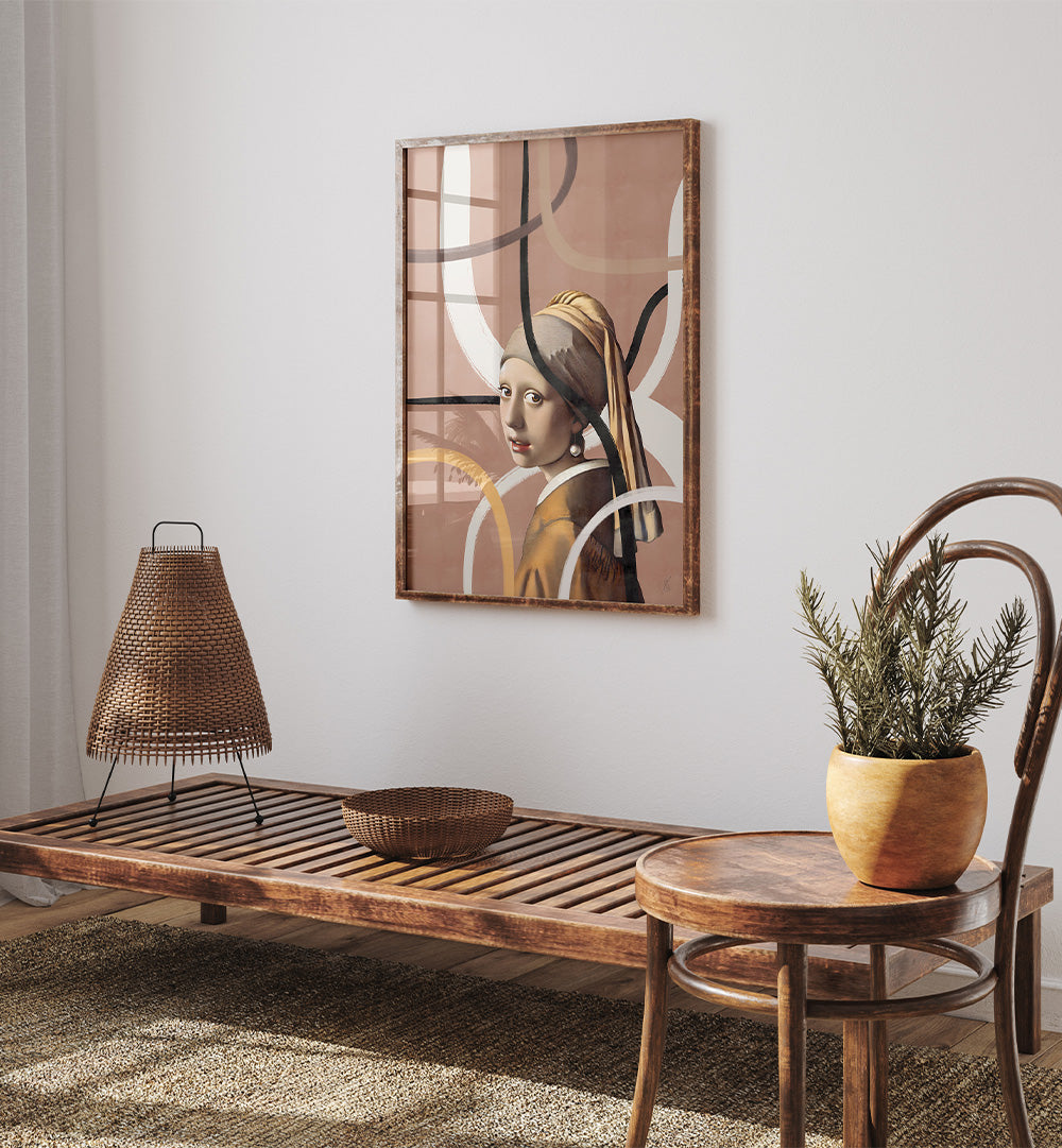 MODERN PEARL EARRING PORTRAIT