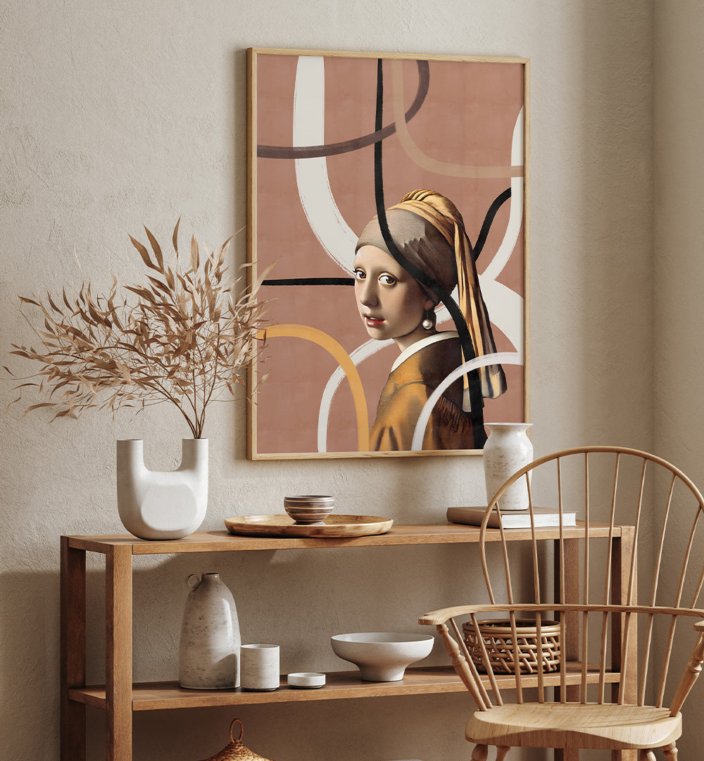 MODERN PEARL EARRING PORTRAIT