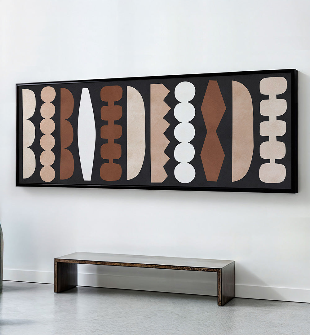 MODERN EARTHY SHAPES , PANORAMIC ART