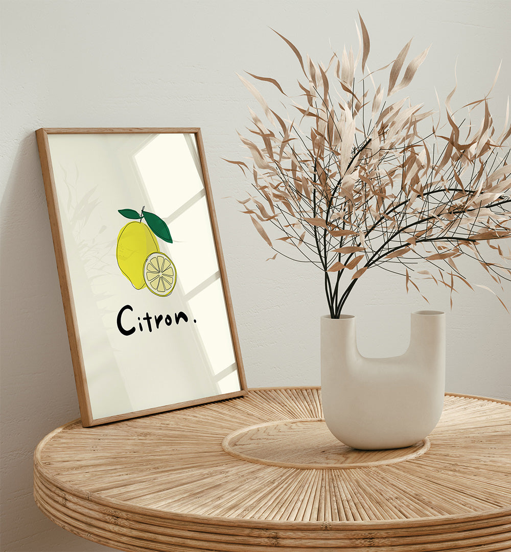MODERN FRENCH FRUITS - CITRON , KITCHEN POSTERS