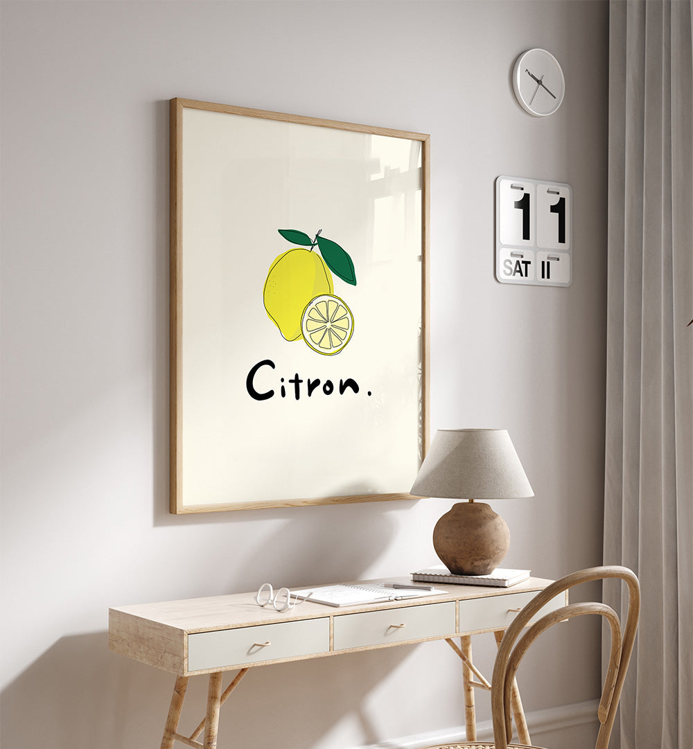 MODERN FRENCH FRUITS - CITRON , KITCHEN POSTERS