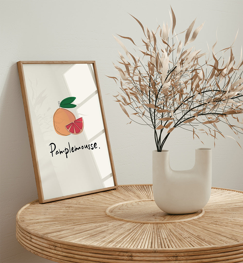 MODERN FRENCH FRUITS - PAMPLEMOUSSE , KITCHEN POSTERS