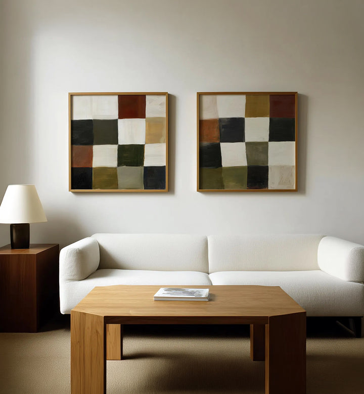 MODERN GROVE, SET OF 2 PAINTINGS