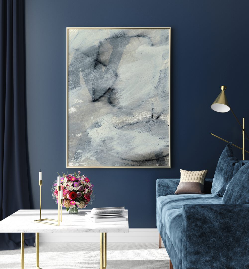 Stylish living room featuring MODERN I, ABSTRACT PAINTINGS that elevate the decor with creativity and emotion.