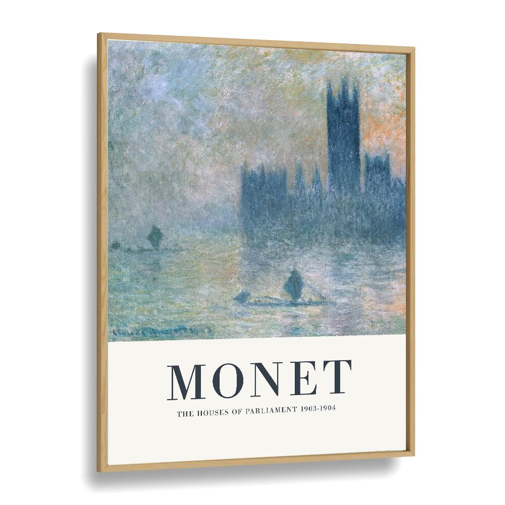 Monet's London Symphony Houses Of Parliament, 1903-1904 Claude Monet art painting Artwork in Oak Wood Plain Frame