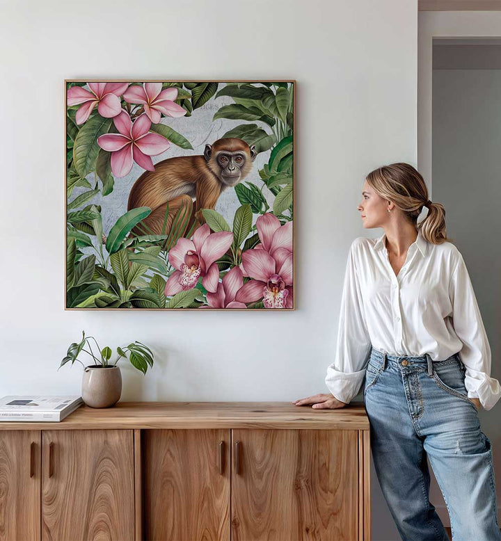 MONKEY GARDEN , ANIMAL PAINTINGS