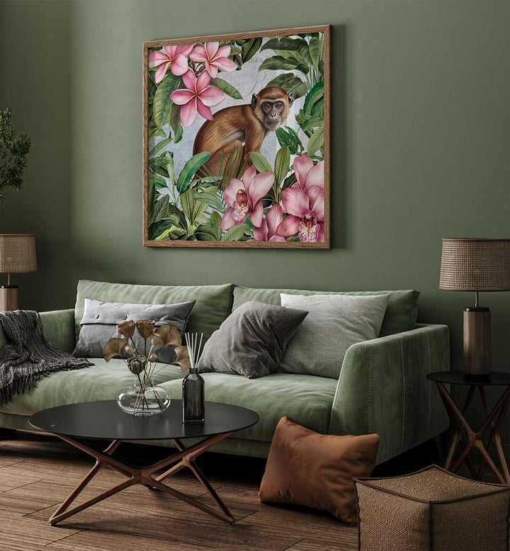MONKEY GARDEN , ANIMAL PAINTINGS