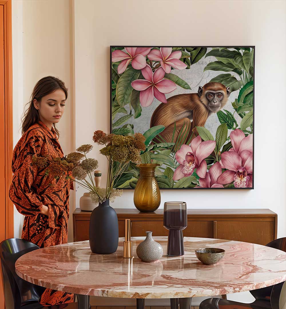 MONKEY GARDEN , ANIMAL PAINTINGS