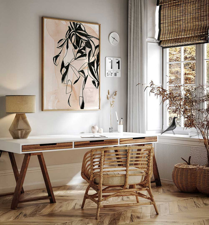 MONOCHROME LEAVES , ORGANIC FORMS