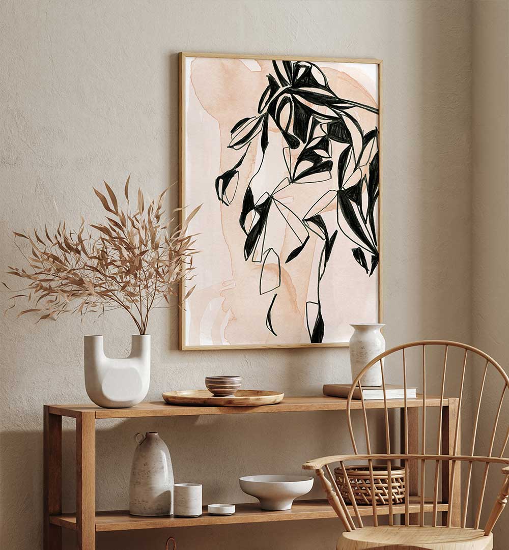 MONOCHROME LEAVES , ORGANIC FORMS