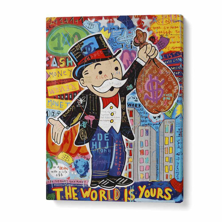 Monopoly Grandpa Pop Art Artwork in Gallery Wrap