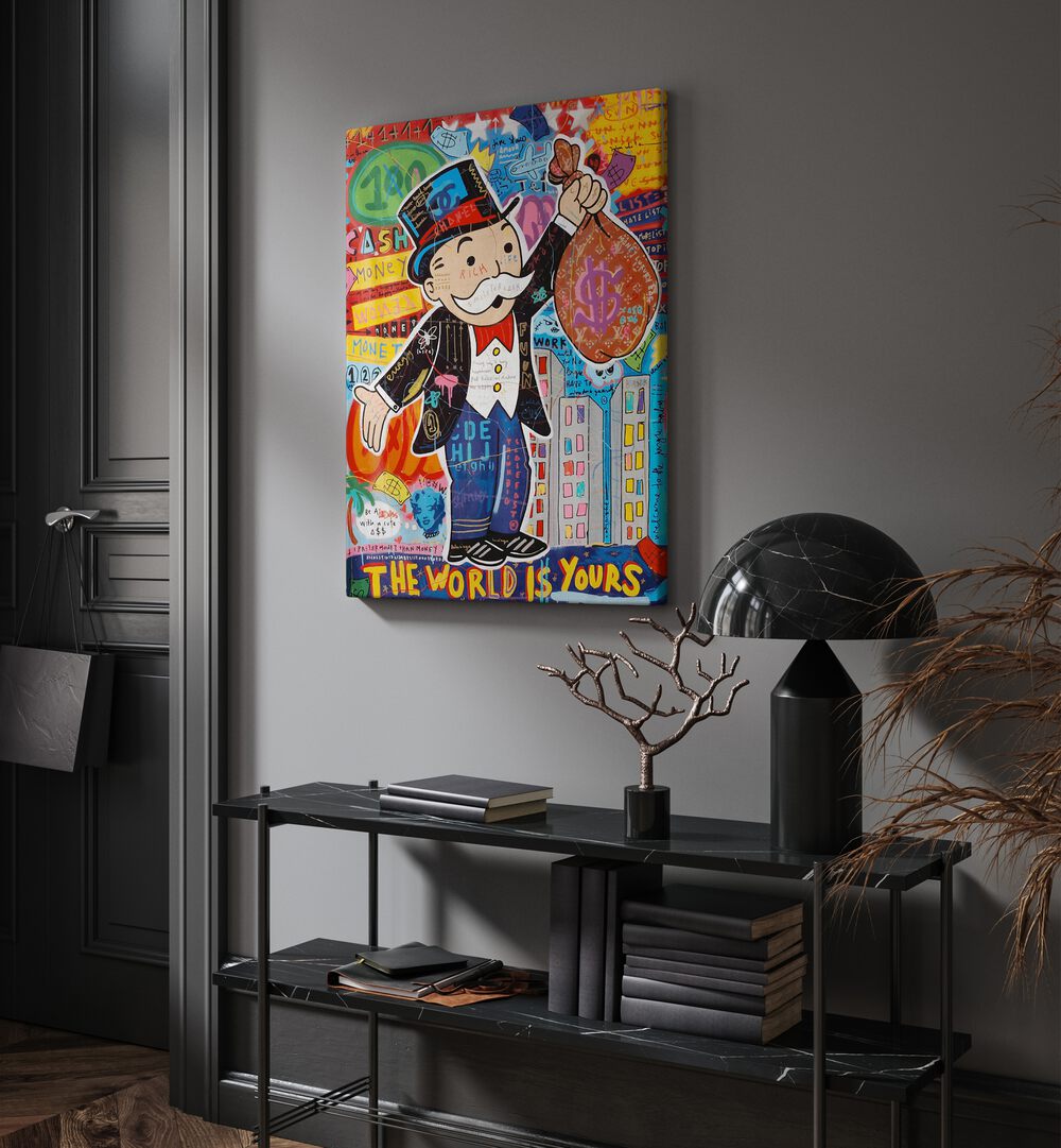 MONOPOLY GRANDPA , POP ART PAINTINGS