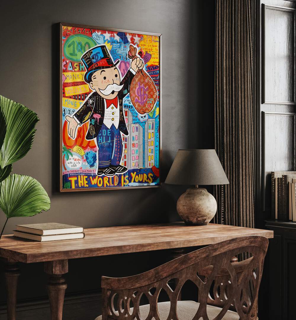 MONOPOLY GRANDPA , POP ART PAINTINGS