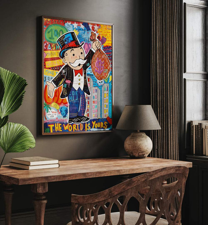 MONOPOLY GRANDPA POP ART PAINTINGS , POP ART PRINTS