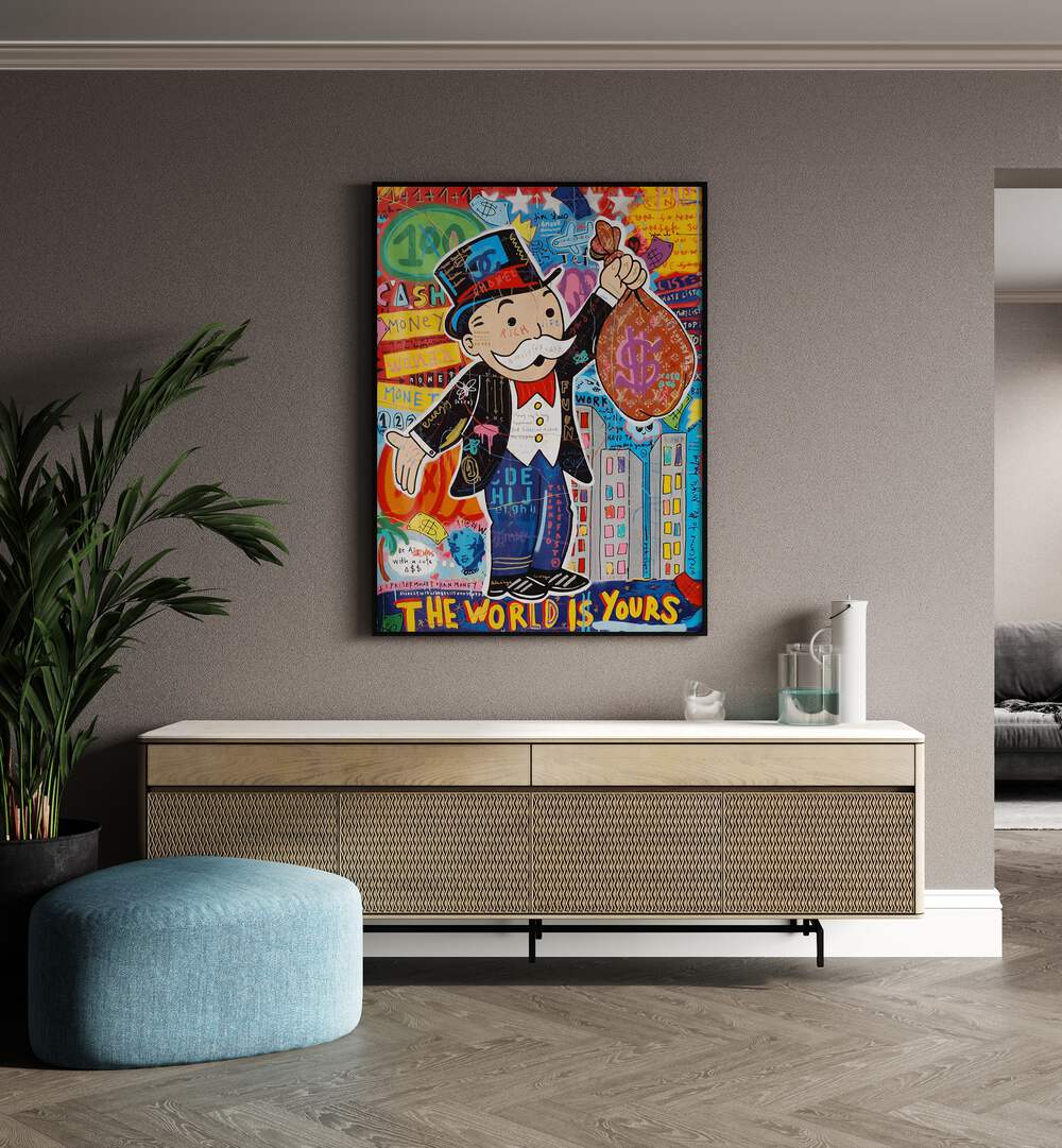 MONOPOLY GRANDPA , POP ART PAINTINGS