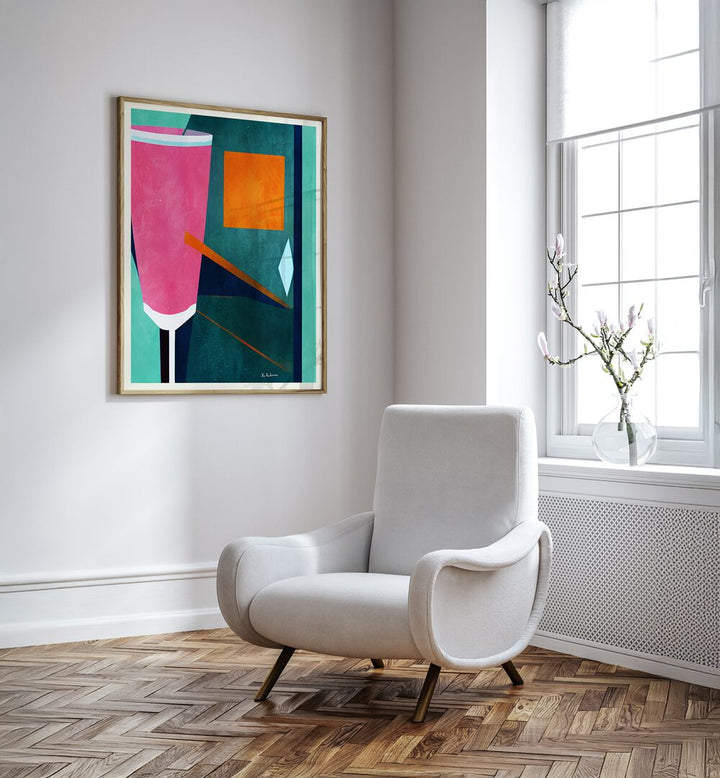Vibrant art piece MON PETITE CREMENT ROSEITU , BAR enhances your café atmosphere with contemporary charm.